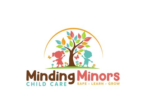 Montessori Logo Design, Preschool Logo Design Ideas, Preschool Logo Design, Education Logo Ideas, Nursery Logo Design, Daycare Logo Design, Nursery Logo, Childcare Logo, Education Logos