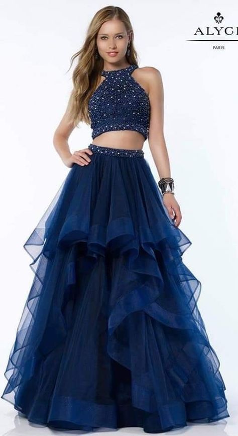 Halter Top Prom Dresses, Organza Dresses, Alyce Paris Prom Dresses, Top Prom Dresses, Two Piece Prom, Formal Prom Dresses Long, Prom 2020, Quince Dress, Alyce Paris