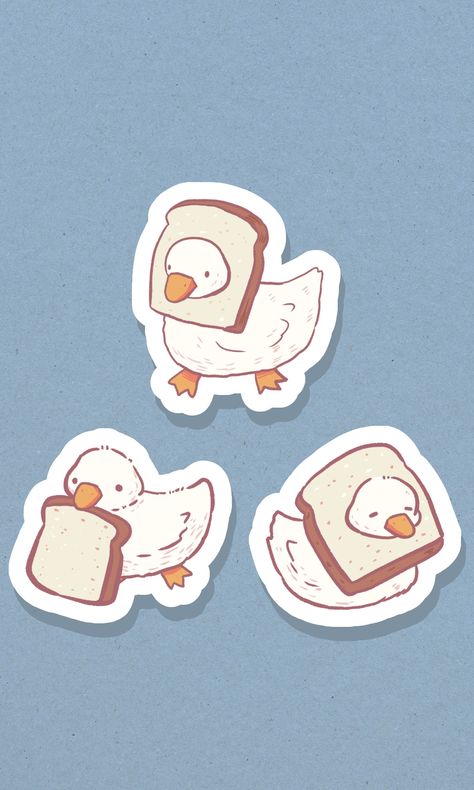 . Duck Drawing Cute, Duck Bread, Ducks Funny, Funny Ducks, Cute Ducks, Duck Illustration, 심플한 그림, Duck Drawing, Duck Wallpaper