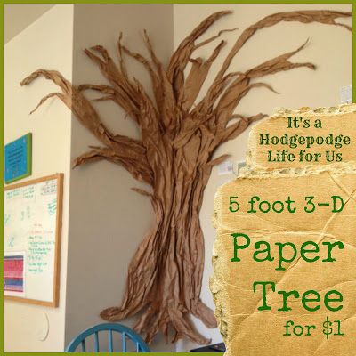 How To Make A Paper Tree For Classroom, How To Make A Tree Out Of Brown Paper, How To Make A Classroom Tree, Butcher Paper Tree Diy, How To Make A Fake Tree For Classroom, Paperbag Tree Brown Paper Bags, Paper Tree Wall Decoration, Paper Tree On Wall Diy, Tree Made Out Of Paper