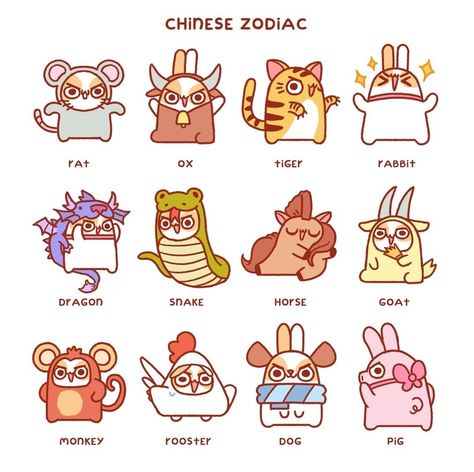 Chinese Zodiac Chinese Zodiac Tiger, Zodiac Animals, Pig Art, Hedge Witch, East Meets West, Cute Doodles Drawings, Chinese Zodiac Signs, Fruits Basket, Zodiac Art