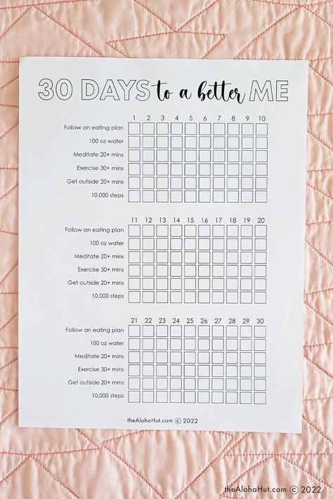 Writing down goals and keeping track of progress is the best way to make effectual change. Without a plan, becoming who you want to be and forming the habits and talents you want to acquire is merely a dream. To help you become the best version of yourself, join us for a 30 day challenge to a better you. Write down your goals and track your progress throughout the next 30 days with our FREE goal tracker – “30 Days to a Better Me.” This 30 day challenge is a great way to set goals & habits. Exercise Goal Chart, Wall Habit Tracker, Glow Up Challenge Chart, Daily Goal Tracker Printable, How To Make A Goal Tracker, Habit Tracker With Rewards, Diy Goal Tracker, Family Goal Tracker, Goal Tracking Printable