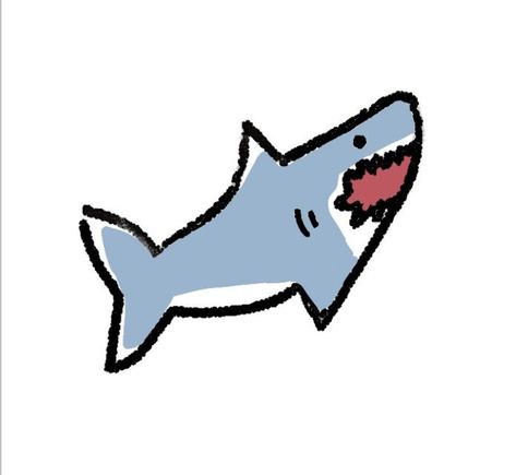 Shark Doodle, Blue Shark, Blue