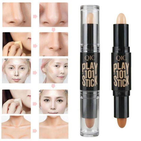 Face Eye Foundation Concealer Highlight Contour Pen Stick Makeup Cream NEW Description: Double-end Blemish Concealer/Face Bronzer. Fine & smooth texture, delicate makeup but looks natural. Best gift for your wife, girlfriend, mother, sister, friends, and all beauty lovers. Function: Shade, Highlight, Conceal, Base, etc Length: About 11 cm Color: As the picture show Type: Stick Concealer Notice: 1. Please allow 1-3mm error due to manual measurement. Please make sure you do not mind before you bid Highlight Contour Makeup, Face Bronzer, Stick Makeup, Concealer Pen, Pro Concealer, Too Faced Bronzer, Concealer Stick, Cream Face, Beauty Make-up