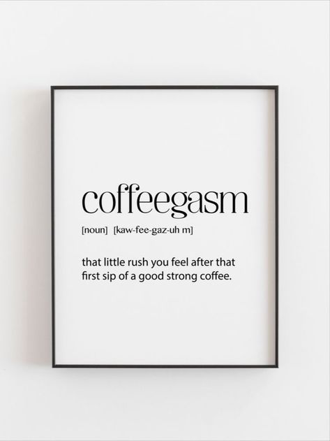 Coffee With Friends Quotes, Kopi Quotes, Cafe Items, Cafe Quotes, Coffee Motivation, Wall Prints Quotes, Coffee Drinker Gifts, Coffee Quotes Funny, Cafe Wall Art