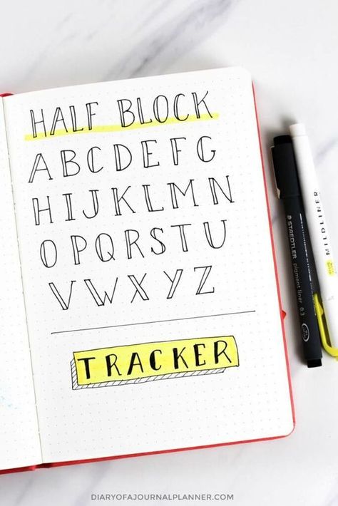 If block letters seem too bold to you, then you can start off with half block letters. These half-block letters are pretty easy to create and are sure to make a statement. All you have to do is write the word in capital letters like you normally would and then accentuate only one-half of the letters. Click on this pin to discover bullet journal cursive font, easy bullet journal fonts, handlettering fonts, bullet journal font numbers  #bujofont #bulletjournal #bulletjournalinspiration Bujo Numbers Font, Cute Easy Handwriting Fonts, Easy Bujo Fonts, Writing Fonts Free Hand Alphabet, Bullet Journal Alphabet, Writing Fonts Free Hand, Bullet Journal Fonts, Fonts Numbers, Block Letter Fonts