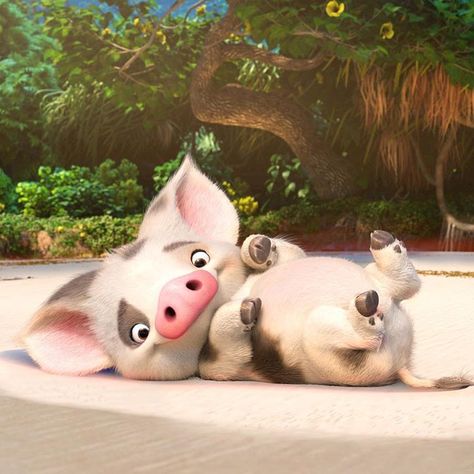 Meet Pua, Moana's loyal pet pig and currently our favorite character.🐽😍 Meet the rest of the characters in Moana by following the link in… Lindo Disney, Moana Disney, Foto Disney, Image Princesse Disney, Disney Characters Wallpaper, Kawaii Disney, 디즈니 캐릭터, Images Disney, Prințese Disney