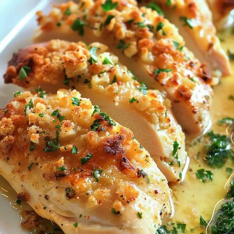 Baked Garlic Parmesan Chicken Garlic Chicken Breast Recipes, Baked Garlic Parmesan Chicken, Chicken Entrees, Garlic Parmesan Chicken, Baked Garlic, Parmesan Chicken, Parmesan Crusted, Crusted Chicken, Baked Chicken Breast