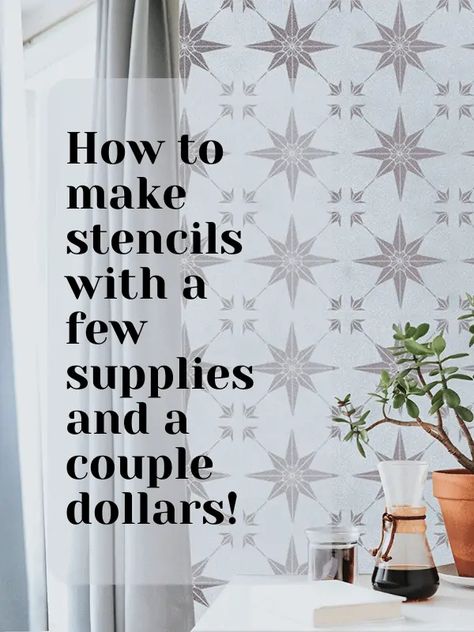 How To Make Your Own Stencils, How To Make A Stencil, Homemade Stencils Diy, Easy Stencil Patterns Free Printable, Easy Stencil Patterns, Trace Pattern, Homemade Stencils, Making Stencils, Card Making Stencils