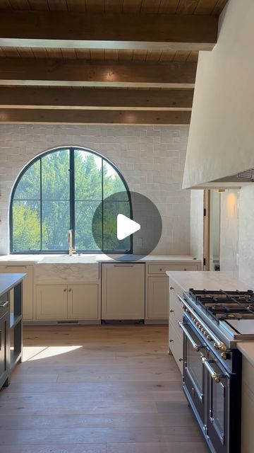 Cardinal Crest on Instagram: "Arched Window - Check Mate. Happy Friday, GO @chiefs" Arch Kitchen Window Over Sink, Tile Around Arched Window, Arched Window In Kitchen, Tall Arched Windows, Arched Windows Kitchen, Round Windows Ideas Exterior, Arched Window Kitchen, Arch Kitchen Window, Arched Breezeway