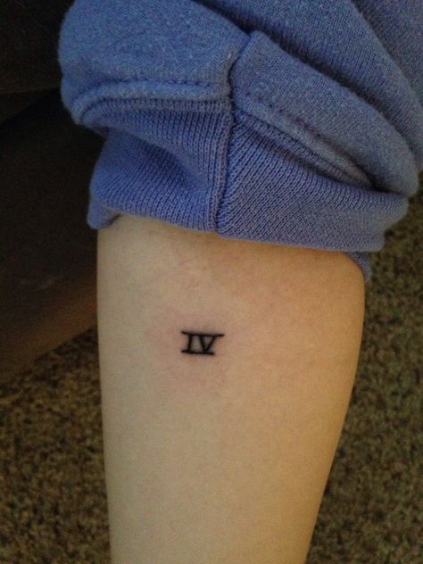 Roman Numeral Four Tattoos, Roman Numeral 4, Roman Numeral 3, Roman Numeral Birthday, Roman Numeral Tattoos, 3 Tattoo, 4 Tattoo, Soulja Boy, Roman Numeral