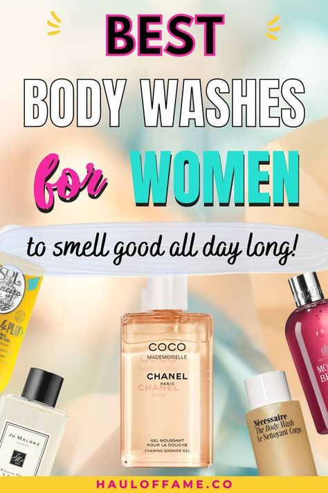 Invest in your self care. Are you on the hunt for the best body wash to smell good all day long? Level up your shower routine with these 9 best body washes for women. These best body wash are great for dry skin, sensitive skin, acne (including back acne) and will all give you glowing skin. These top picks are by luxury body wash brands and one of these body washes are actually used by royalty (so you know its going to be good!). We've also included tips on how to wash your body the right way too Best Affordable Body Wash, Long Lasting Smell Body Wash, Best Smelling Shower Gel, Best Shower Products For Women, Best Scented Body Wash, Best Feminine Wash Products, Body Wash That Smells Good, Long Lasting Body Wash, Best Shower Gel Body Wash