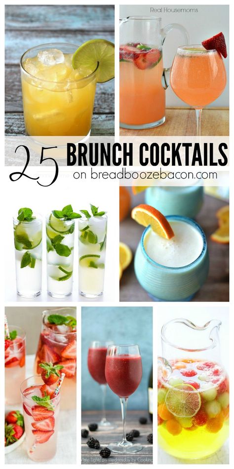 Brunch without booze is a sad, late breakfast.  So let's grab a drink from these 25 Brunch Cocktails and day drink! Breakfast Drinks With Alcohol, Boujee Brunch, Recipes Brunch, Bread Booze Bacon, Breakfast Cocktails, Boozy Brunch, Brunch Drinks, Alcoholic Cocktails, Sazerac