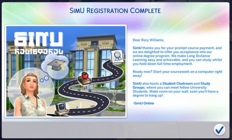 SimU Online Degrees (Discover University Req.) | midnitetech Sims 4 Discover University Dorms, Sims 4 University Mod, Ts4 University, Sims 4 University Cc, Sims 4 College, Sims 4 University, Sim4 Mods, Sims4 Mod, Sims 4 Jobs