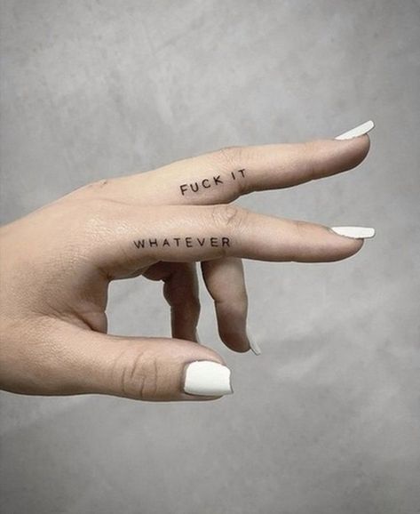 Word Tattoos On Hand, Patience Tattoo, Side Finger Tattoos, Inside Finger Tattoos, Finger Tattoos Words, Middle Finger Tattoos, Peace Tattoos, Phrase Tattoos, Simple Tattoos For Guys