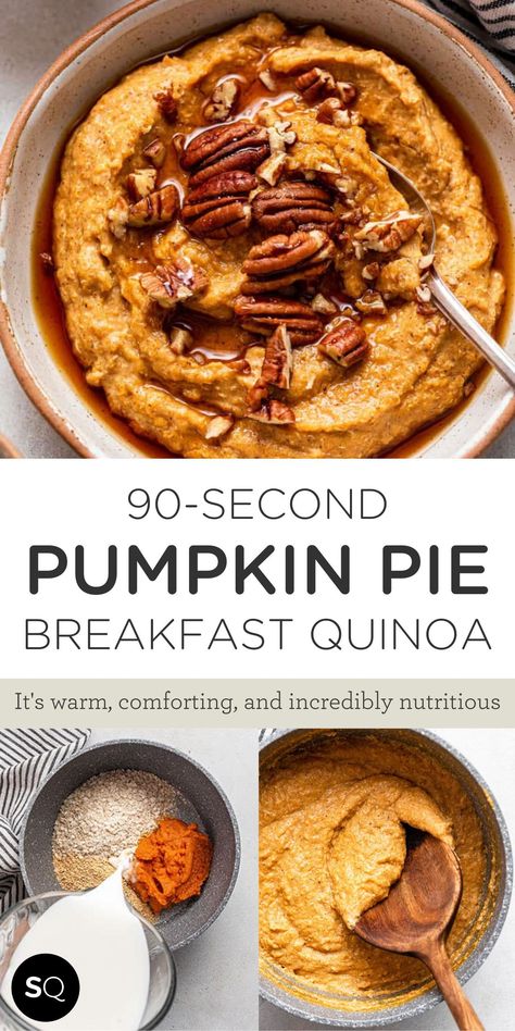 Paleo Pumpkin Breakfast Recipes, Quinoa Flake Recipes, Pumpkin Quinoa Recipes, Quinoa Baked Oatmeal, Slow Cooker Breakfast Quinoa, Flaked Quinoa Recipes, Quinoa Pumpkin Recipes, Quinoa Flakes Breakfast, Pumpkin Quinoa Breakfast