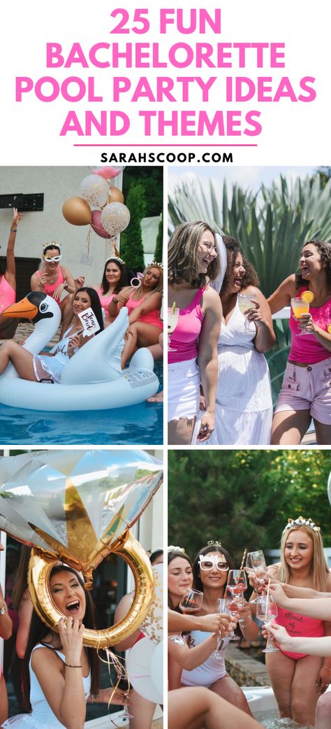 Unleash the Fun! 25 Unique Bachelorette Pool Party Ideas and Themes That Will Make It A Night to Remember! 😀 #bachelorette Pool Bachelorette Party Decoration, Pool Bachelorette Party Ideas, Pool Party Bachelorette Ideas, Bachelorette Pool Party Ideas, Pool Bachelorette Party, Bachelorette Party Pool, Pool Bachelorette, Pool Party Bachelorette, Themed Pool Party