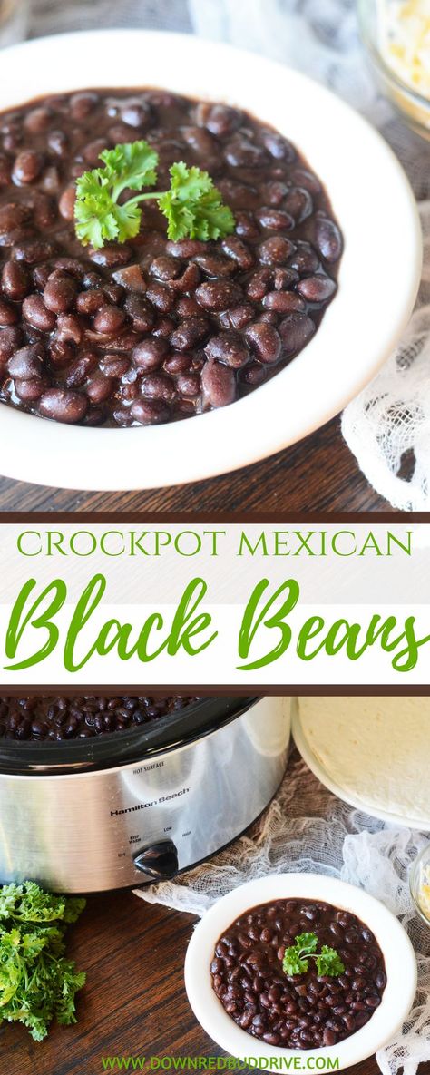 Seasoned Black Beans Recipe, Black Beans Mexican, Crockpot Black Beans, Beans Crockpot, Beans Recipe Crockpot, Beans Mexican, Crockpot Mexican, Black Beans Recipe, Mexican Black Beans