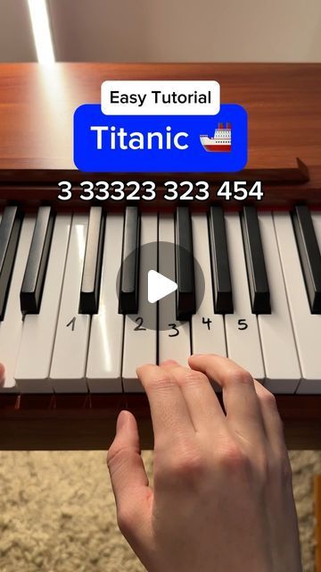 Fabrice Breuss | Piano Tutorials on Instagram: "Play Titanic on the piano (Easy Tutorial) 🚢 . #piano #tutorial #pianolessons #titanic" Easy Piano Songs For Beginners With Numbers, Easy Songs On Piano, Piano Tutorials Easy, Floor Piano, Piano Songs For Beginners, Piano Easy, Finger Piano, Easy Piano Songs, Piano Practice