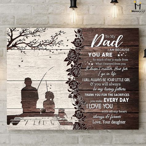 Father's Day Painting, Very Best Quotes, Dad Drawing, Gifts For Dad From Daughter, Oil Pastel Drawings Easy, To My Dad, Oil Pastel Drawings, Personalized Canvas, Father's Day Gifts