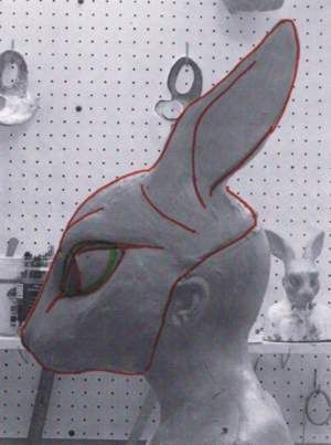 White Rabbit Mask Commission Part 1 Full Face Rabbit Mask, Rabbit Mask Diy, Rabbit Fursuit, Mask Sculpture, Rabbit Mask, Bunny Mask, Mask Drawing, Crazy Ideas, Photos Of People