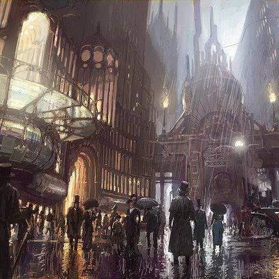 ArtStation - Artworks Steampunk Background, Steampunk City, Steampunk Characters, City Artwork, City Background, The Theatre, Victorian Steampunk, Concept Art Character, Fantasy City