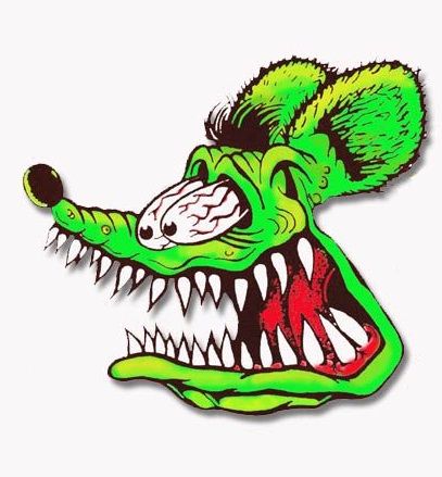 Rat Fink head - art by Ed Roth Rat Fink Drawing, Ratfink Art, Rat Fink Art, Ed Roth Art, Hot Rod Tattoo, Kustom Kulture Art, Rockabilly Art, Pinstripe Art, Arte Punk