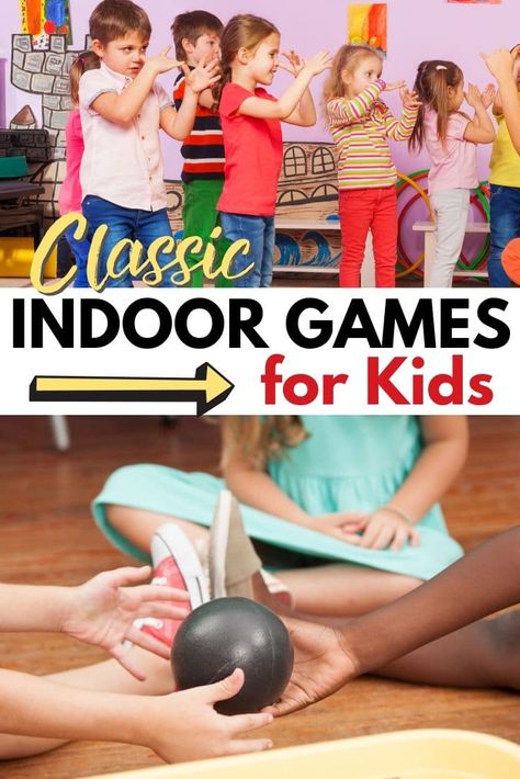 Next time the weather has you housebound, introduce your children to these classic indoor games for kids. These games are just as much fun as ever! #forkids #indoorgames #gamesforkids #kidsactivities Kids Games For Inside, Kid Games Indoor, Family Games Indoor, Games Indoor, Water Games For Kids, Indoor Kids, Indoor Games For Kids, Summer Fun List, Outdoor Activities For Kids