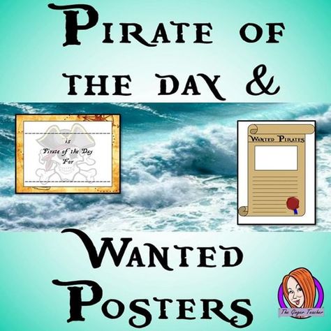 Choose a pirate of the day! Link in profile              #resources #teaching #lessonplanning #lessonplans #teacherspayteachers #teachersfollowteachers #iteachtoo #teachersofinstagram #teachersofinsta #teachers #teach #teachertribe #teacherlife #education #edu #class #classroom #igteachers #igteachersrock #school #teaching #teachercreated #alwaysateacher #tpt #teachergram #teachersofthegram Pirate Wanted Poster, Wanted Poster Template, Subbing Ideas, Pirate Unit, Pirate Ideas, Pirate Classroom, All About Me Crafts, Themed Rooms, Behaviour Management