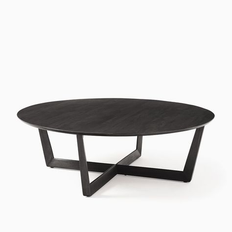 Stowe Round Coffee Table | West Elm Zebra Ottoman, Minimalist Home Decor Ideas, West Elm Coffee Table, Bali Decor, Centre Tables, Round Coffee Table Modern, Client Board, Riverside Drive, Living Room Refresh