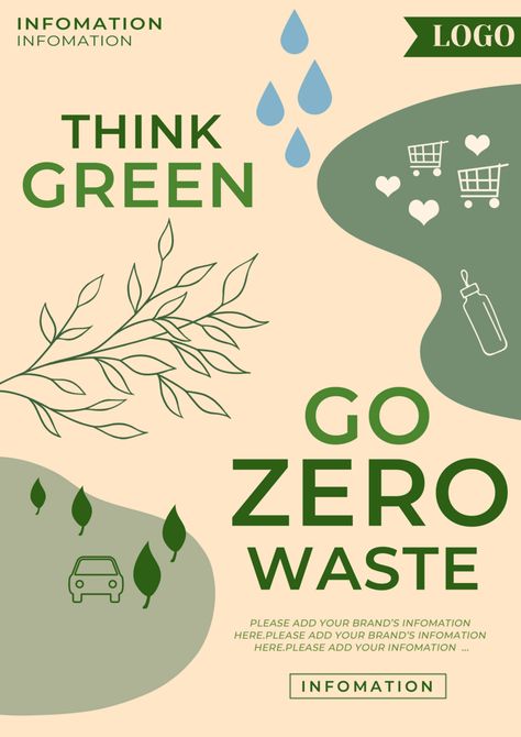 Green life recyclable environmental zero waste flyer poster#pikbest#Templates Recycling Illustration Poster, Environmental Design Ideas, Recycle Design Graphic, Sustainable Poster, Sustainability Poster, Environmental Poster, Green Campus, Environmental Posters, Recycle Design