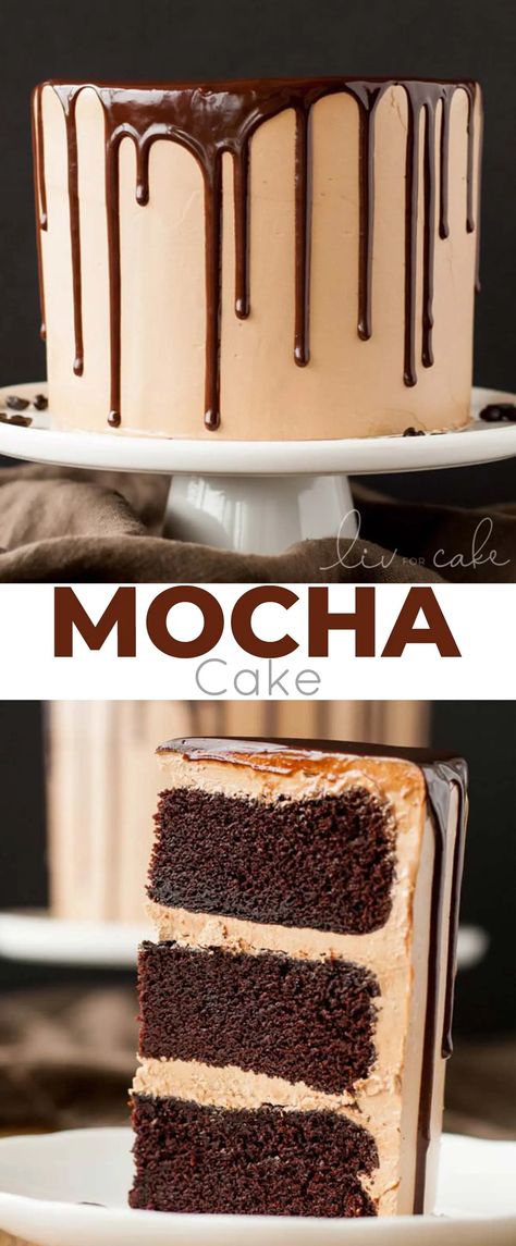 Tasteful Recipes, Chocolate Mocha Cake, Cake Breakfast, Heavenly Recipes, Celebration Food, Cake Cups, Mocha Cake, Magically Delicious, Cold Cake