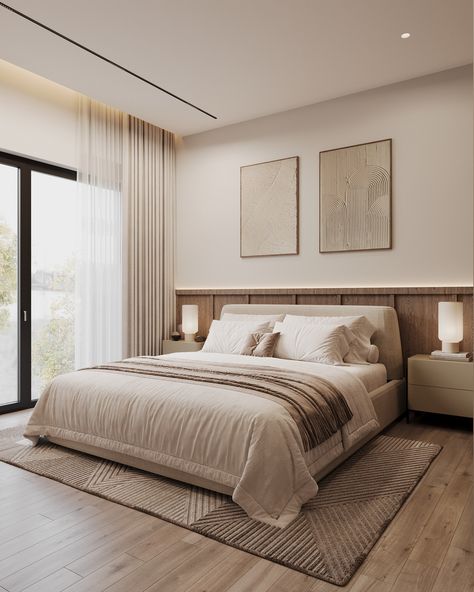 MASTER BEDROOM :: Behance Modern Bedroom Design Light Color, Large Master Bedrooms Decor, Minimal Modern Bedroom, Bedroom Japandi, Modern Master Suite, Master Room Design, Bedroom Minimal, Bedroom Behance, Japanese Style Bedroom