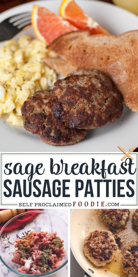 Ground Pork Sausage Recipes, Sage Breakfast Sausage, Grinder Recipes, Ground Breakfast Sausage, Homemade Breakfast Sausage Recipe, Breakfast Sausage Seasoning, Sausage Making Recipes, Make Sausage, Pork Sausage Recipes