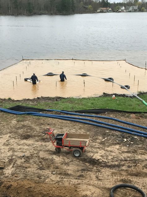 Lake Beach Ideas, Cottage Landscaping, Lake Landscaping, Lilypad Cottage, Michigan Cottage, Lakeside Beach, Walloon Lake, Lake Dock, Lakefront Living