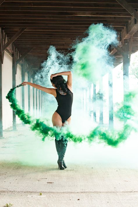 Green Trails - Green trails of smoke Imagrey by <a href="http://www.jamesyoungphotography.com">James Young Photography</a> Coming Out, Dancing, A Woman, Green, Photography, Black