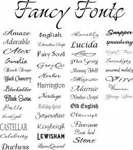 Fancy Fonts. Tattoo Writing Styles, Writing Styles Fonts, Tattoo Writing Fonts, Best Fonts For Logos, Tattoo Name Fonts, Tattoos On Wrist, Tattoo Writing, Fonts For Logos, Tattoo Script Fonts