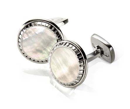 M-Clip White Mother of Pearl Carved Round Cufflinks Mens Cufflinks, Pearl Cufflinks, Personalized Cufflinks, Mens Accessories Jewelry, Cufflinks Men, Business Casual Men, Men's Clothes, Gentleman Style, Cuff Links