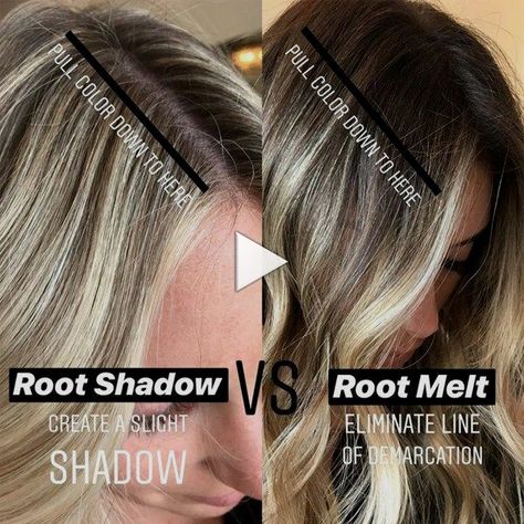 ✓✓The More You Know Has Lightener Ever Tricked You -. Shadow Root Blonde, Root Melt, Root Shadow, Blonde Hair With Roots, Blonde Hair Brown Eyes, Hair Shadow, Hair Color Formulas, Blonde Roots, Highlights Blonde