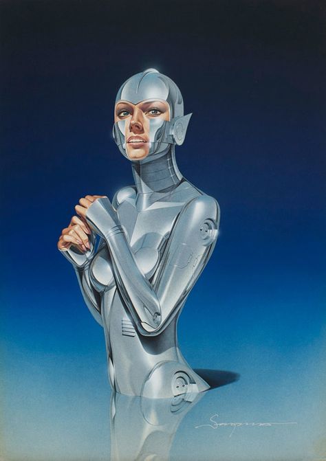 Hajime Sorayama’s Super Realistic Retro-Futuristic World | Trendland Hajime Sorayama, Cyborgs Art, New Retro Wave, Arte Cyberpunk, Airbrush Art, Science Fiction Art, Robot Art, Retro Futuristic, Cyberpunk Art