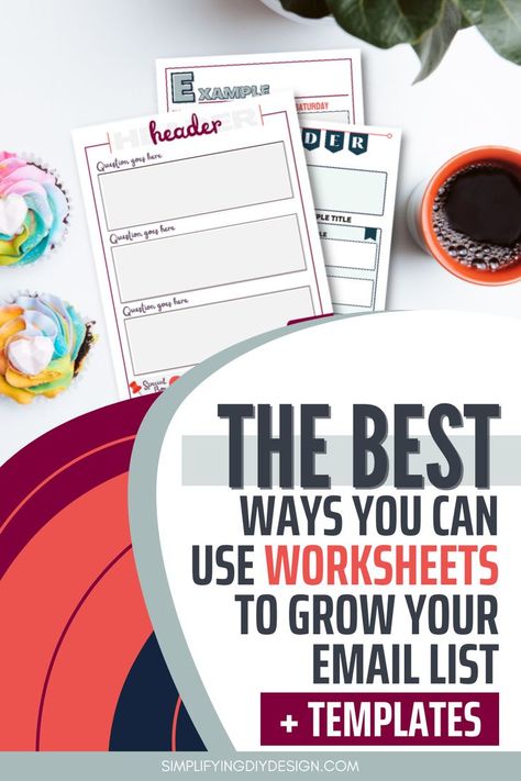 Digital worksheets make great lead magnets because they help your reader take action. When you build trust with your audience, making money with your blog is easier than ever. Generate passive income and make money blogging with these worksheet lead magnets! Learn to design digital worksheets AND how to use them to grow your blog! #worksheets #emailmarketing #listbuilding Email List Template, Lead Magnet Design, Blog Graphics, Social Media Network, Email List, Blogging Advice, Blog Tools, Business Resources, Worksheet Template