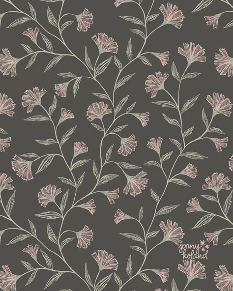 Sharing a recent favorite! This feminine trailing floral from my Modern Bohemian collection flows just right. I can't decide if I light it better light and airy or dark and moody. What do you think? All of these colorways (and more!) available in my #spoonflower shop. #floralpattern #flowerpattern #bohofloral #spoonflowermakers #spoonflowerwallpaper #wallpaperinspo #floralwallpaper #bohemianfloral Dark And Moody, Bohemian Floral, Digital Art Design, Modern Bohemian, Boho Floral, Surface Pattern Design, Surface Pattern, Floral Wallpaper, Art Designs