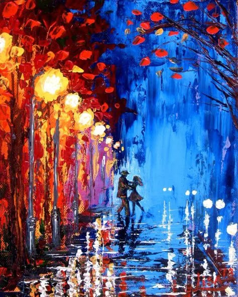 World's most beautiful ABSTRACT Paintings:::You will love it.. — Steemit People Abstract, Kunst Inspiration, Abstract Pictures, Soyut Sanat Tabloları, Painting People, Dancing In The Rain, Arte Pop, Blade Runner, In The Rain