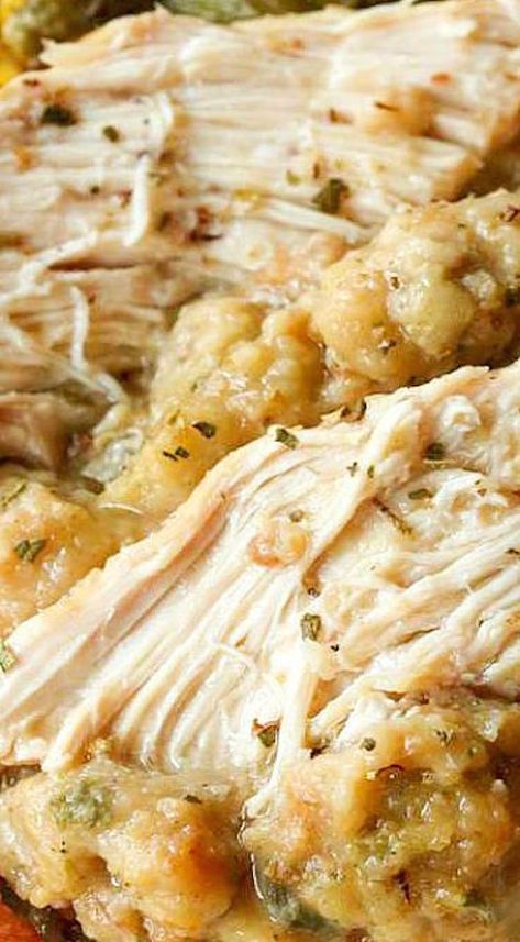 Crock Pot Chicken and Stuffing Crock Pot Chicken And Stuffing, Chicken And Stuffing, Crock Pot Food, Crock Pot Chicken, Yummy Chicken, Chicken Meals, Crockpot Dishes, Food Diy, Crock Pot Slow Cooker