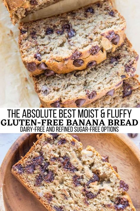 The Best Gluten-Free Banana Bread Recipe - The Roasted Root Best Gluten Free Banana Bread Recipe, Best Gluten Free Banana Bread, Banana Bread Gf, Dairy Free Banana Bread, Gluten Free Banana Bread Recipe, Sugar Free Banana Bread, Vegan Banana Bread Recipe, Paleo Banana Bread, Flours Banana Bread