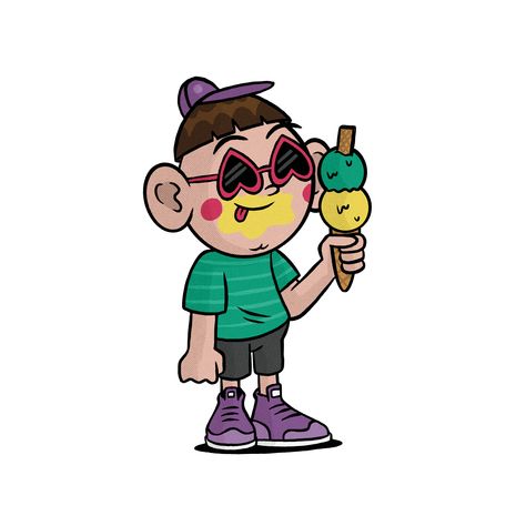 Boy eating ice cream character concept. Ice Cream Character, Ice Cream Drawing, Cream Drawing, Ice Cream Cartoon, Eating Ice, Eating Ice Cream, Baby Eating, Character Design Animation, Illustration Character Design