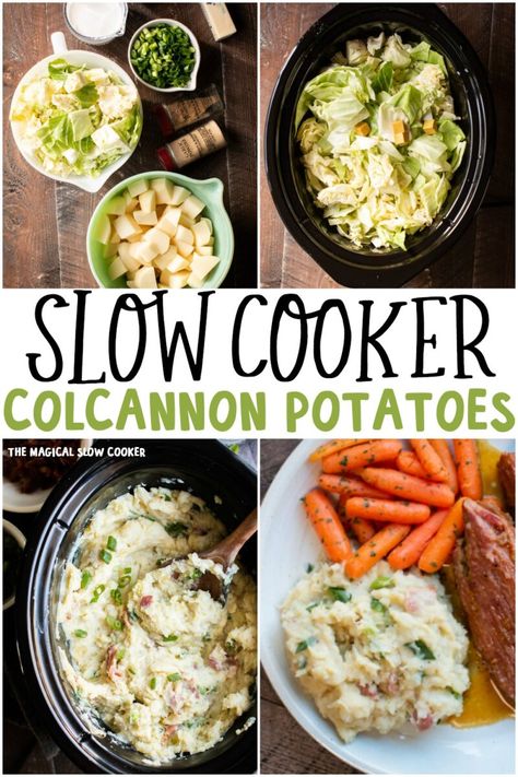 Honey Apple Pork Loin, Colcannon Potatoes, Crockpot Veggies, Colcannon Recipe, Salad With Shrimp, Magical Slow Cooker, Strawberry Vinaigrette, Roasted Carrots Recipe, Slow Cooker Potatoes