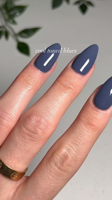 Jessica White on Instagram: "obsessing over this shade @opinailsuk @opi less is norse #nails #nailreel #nailinspo #nailtrends #nailswatch #nailpainting #nailasmr #asmr #satisfying #satisfyingvideos #trending #trendingreels #nailcolour #opi #askforopi" Classy Light Blue Nails, Nails For Cool Undertones, Opi Less Is Norse Gel, Blue November Nails, Fall Colored Nails Acrylic, Violet Blue Nails, Plain Color Nail Ideas, Fall To Winter Nails, Nails September 2024