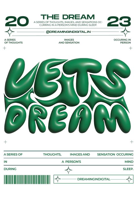 Gen Z Typography, Dream Graphic Design, Dream Poster, Dream Together, Poster 3d, Bear Artwork, Graphic Trends, Club Poster, Plakat Design