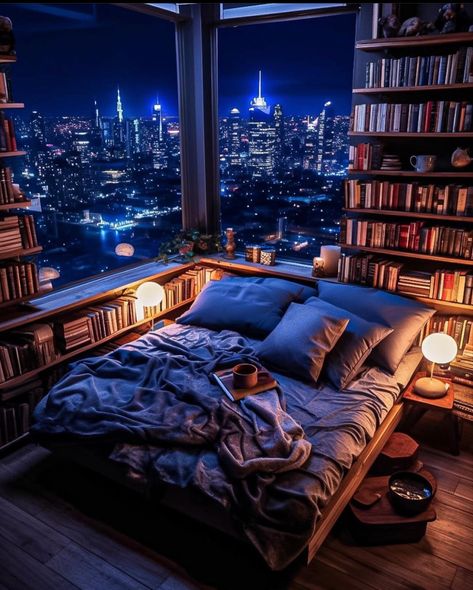 City By Night, Fresh Bedroom, Nails Home, Home Decor Ideas Bedroom, Fantasy Rooms, Fall Living Room, Cave House, Wardrobe Room, Dream House Rooms